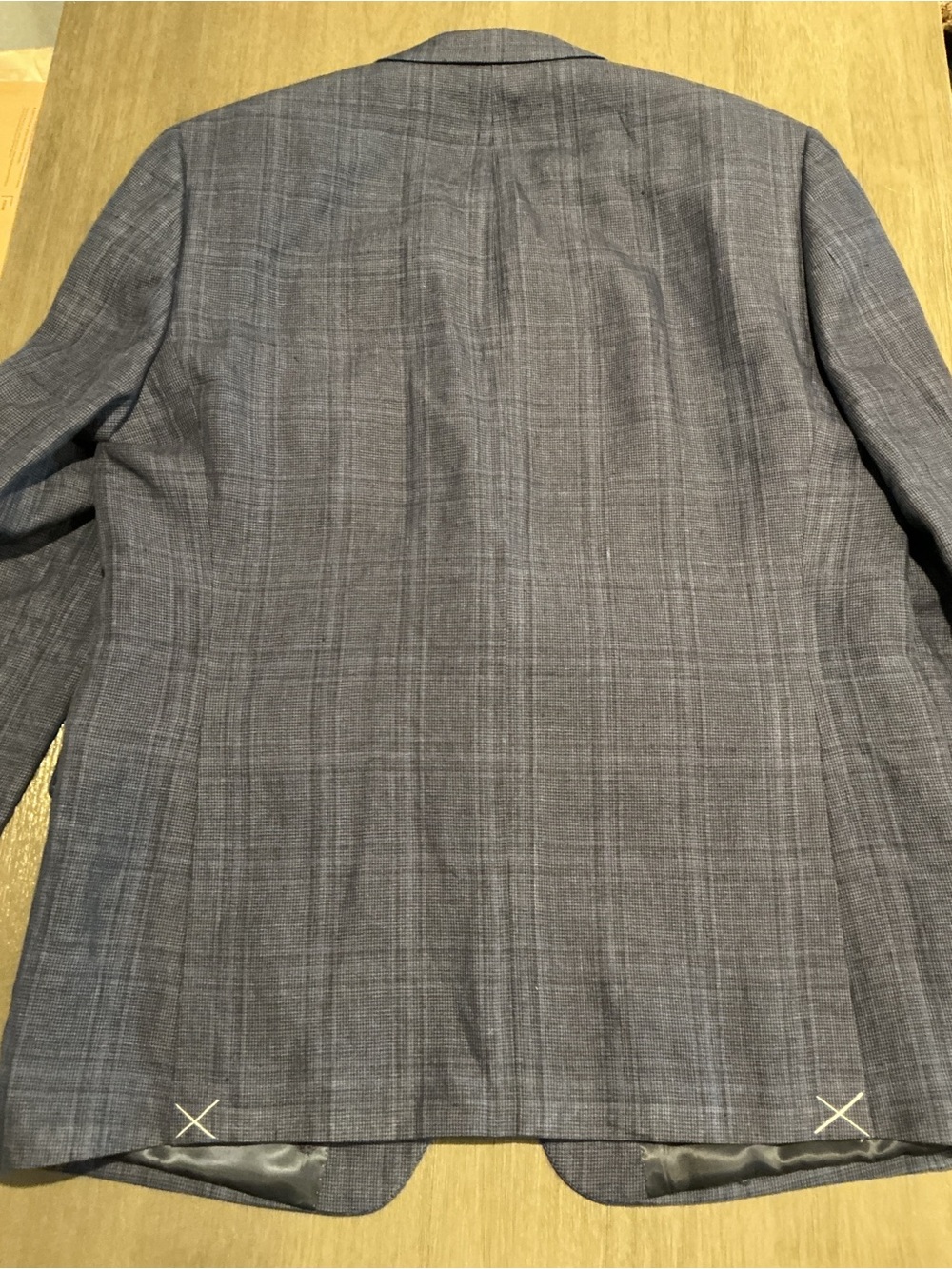 NWT Lauren Ralph Lauren Ultraflex Navy Plaid Sport Coat Blazer 44L - Picture 8 of 12